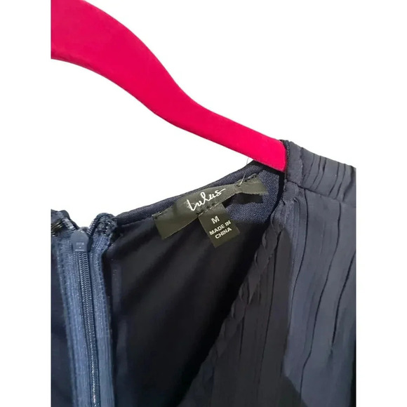 NWT Lulus Passionate Dedication Blue Pleated Tiered Midi Dress Size M - Picture 9 of 12